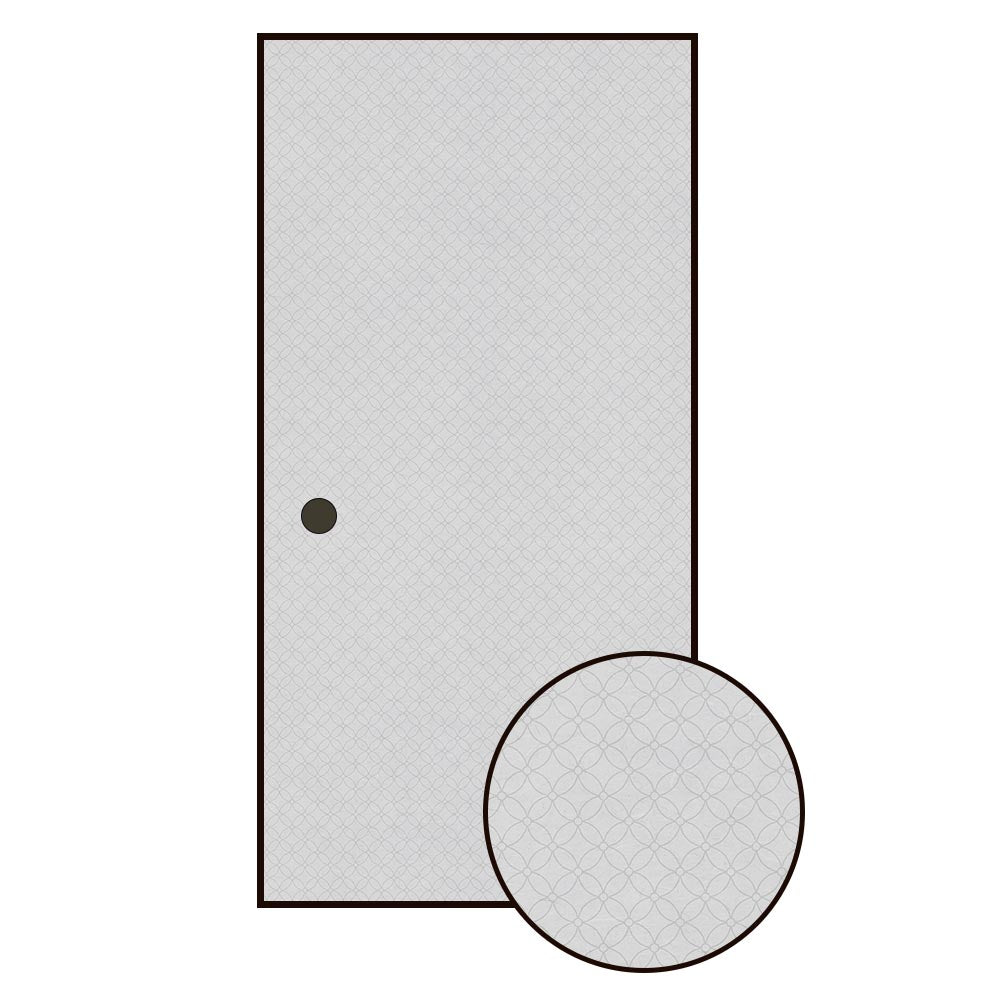 ふすまリメイクシート 拭けるシールタイプ 和柄 星七宝 灰白 (約185cm×100cm)