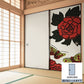 ふすまリメイクシート 拭けるシールタイプ HANAFUDA 牡丹に蝶  (約185cm×100cm) HMST-HF-06