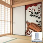 ふすまリメイクシート 拭けるシールタイプ HANAFUDA 萩に猪  (約185cm×100cm) HMST-HF-07