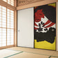 ふすまリメイクシート 拭けるシールタイプ HANAFUDA 桐に鳳凰  (約185cm×100cm) HMST-HF-12
