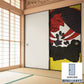 ふすまリメイクシート 拭けるシールタイプ HANAFUDA 桐に鳳凰  (約185cm×100cm) HMST-HF-12