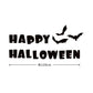 貼ってはがせる Halloween Sticker ハロウィンステッカー ロゴ ブラック HMST-LOG-01