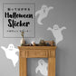 貼ってはがせる Halloween Sticker ハロウィンステッカー オバケ ホワイト HMST-OBK-02