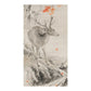 ふすまリメイクシート 拭けるシールタイプ 滝和亭 渓流沿いの鹿 (約185cm×100cm)