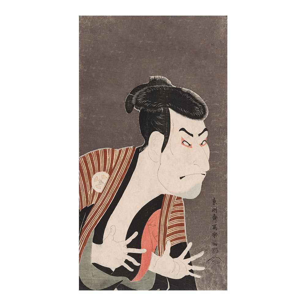 ふすまリメイクシート 拭けるシールタイプ 東洲斎写楽 大谷鬼次の奴江戸兵衛 (約185cm×100cm)