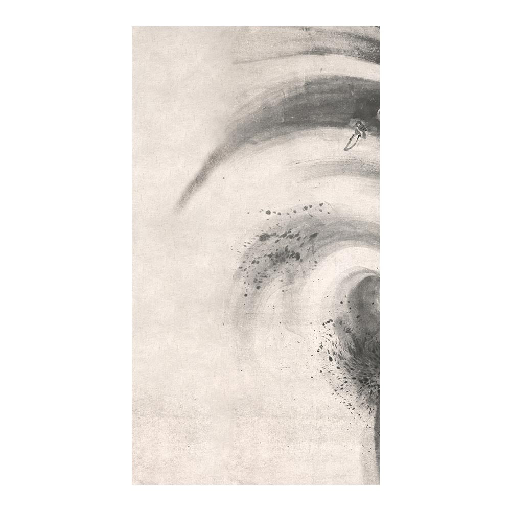 ふすまリメイクシート 拭けるシールタイプ つながる2柄 狩野山雪 龍図 A (約185cm×100cm)