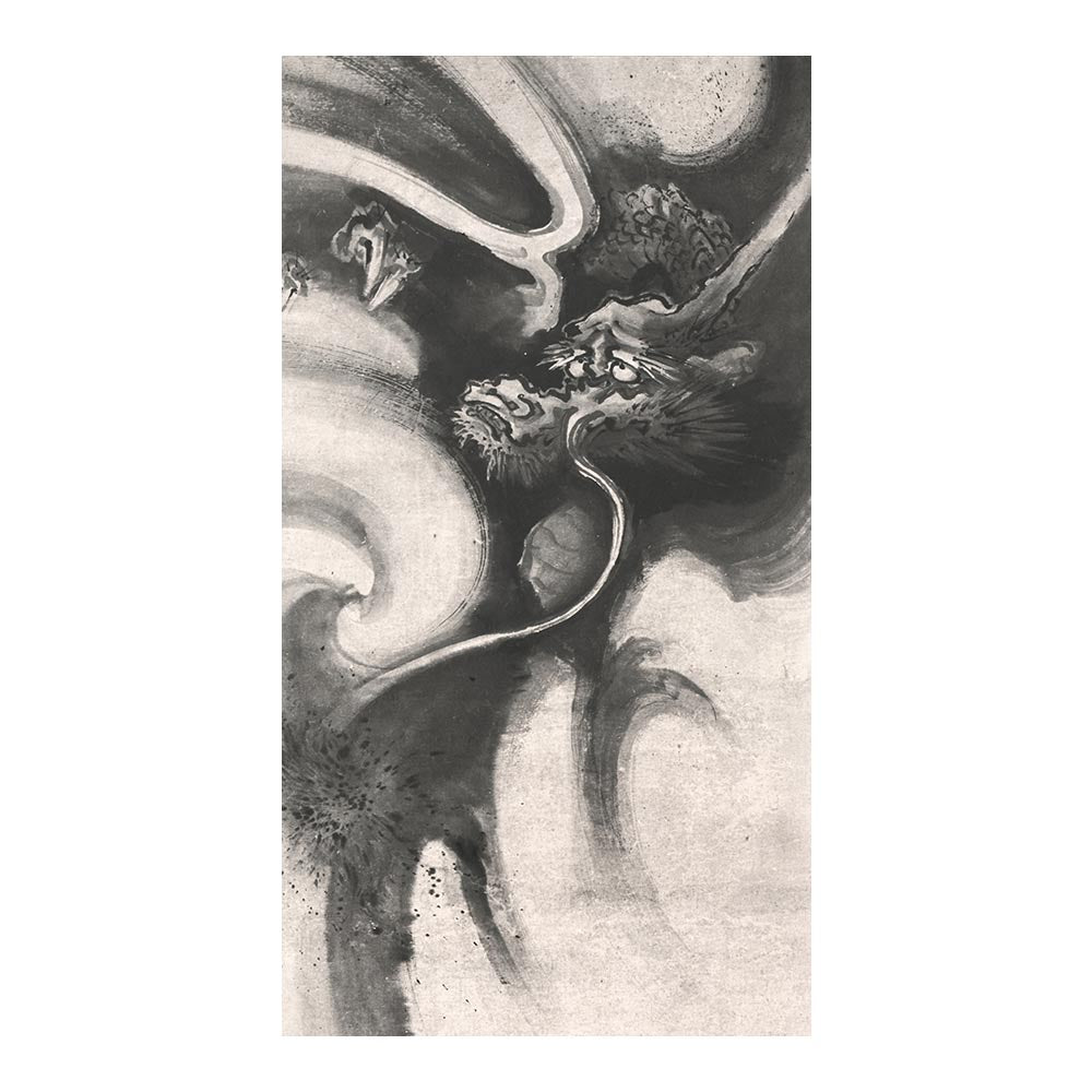 ふすまリメイクシート 拭けるシールタイプ つながる2柄 狩野山雪 龍図 B (約185cm×100cm)