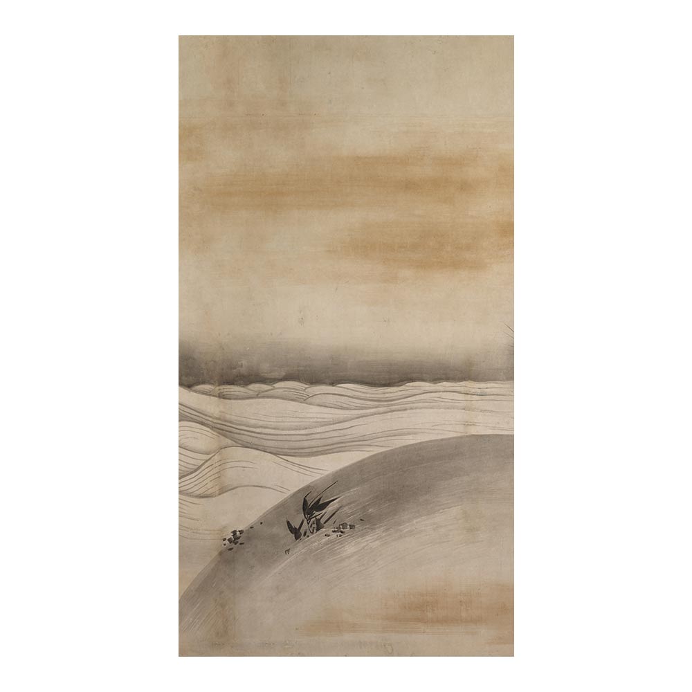 ふすまリメイクシート 拭けるシールタイプ つながる4柄 曽我直庵 龍虎図屏風 虎 B (約185cm×100cm)