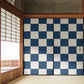 ふすまリメイクシート 拭けるシールタイプ WAGARA 市松 紺×白 (約185cm×100cm) HMST-WF-09