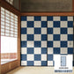 ふすまリメイクシート 拭けるシールタイプ WAGARA 市松 紺×白 (約185cm×100cm) HMST-WF-09