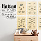 はがせるポスター壁紙 Hattan Art Poster Encyclopaedia ハッタン アートポスター エンサイクロペディア バタフライ1 HAAP-EN03