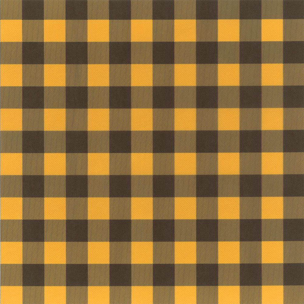 はがせるパッチワーク壁紙 Hattan Gingham Check ハッタン ギンガムチェック イエロー HGMC-02