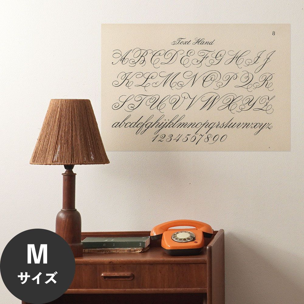 Hattan Art Poster ハッタンアートポスター Cursive fonts / HP-00002 Mサイズ(67cm×45cm)