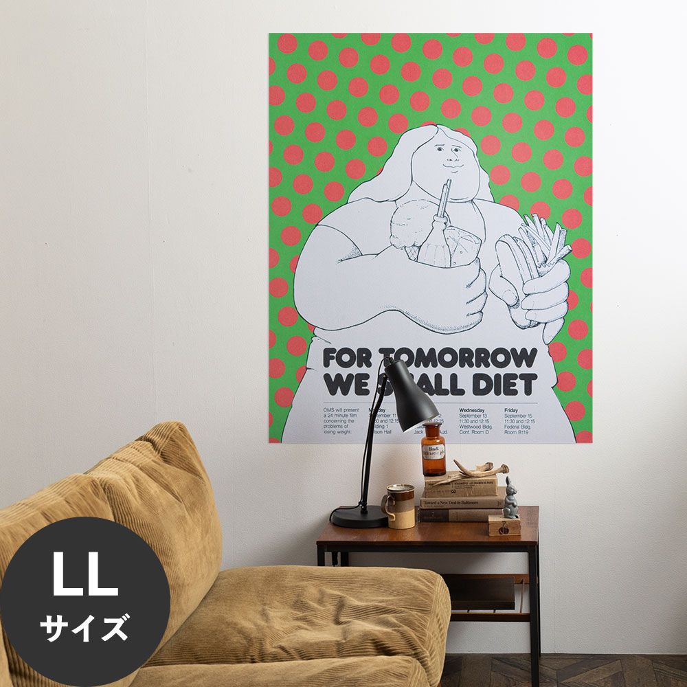 Hattan Art Poster ハッタンアートポスター For tomorrow we shall diet / HP-00081 LLサイズ(90cm×114cm)