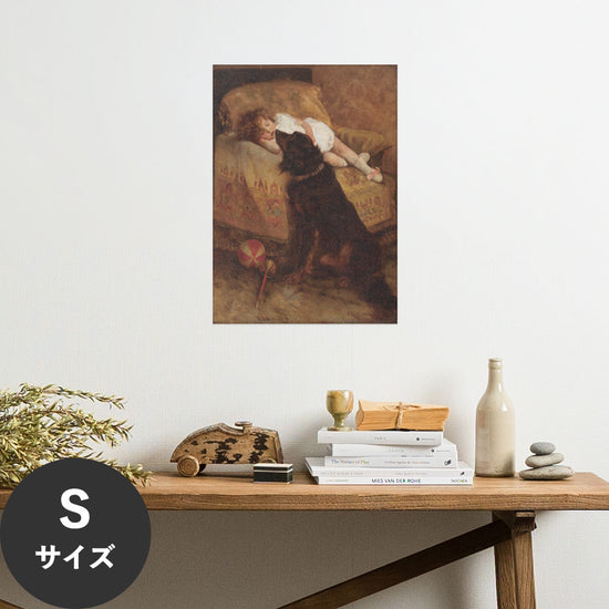 Hattan Art Poster ハッタンアートポスター Sleeping Child with Dog / HP-00295 Sサイズ(32cm×45cm)