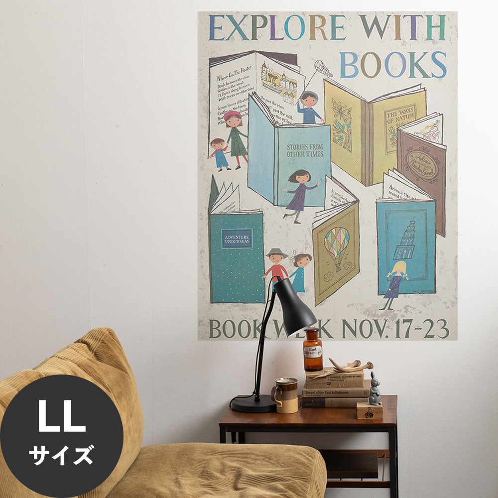 Hattan Art Poster ハッタンアートポスター Explore with books. Book week, Nov. 17-23 / HP-00325 LLサイズ(90cm×114cm)