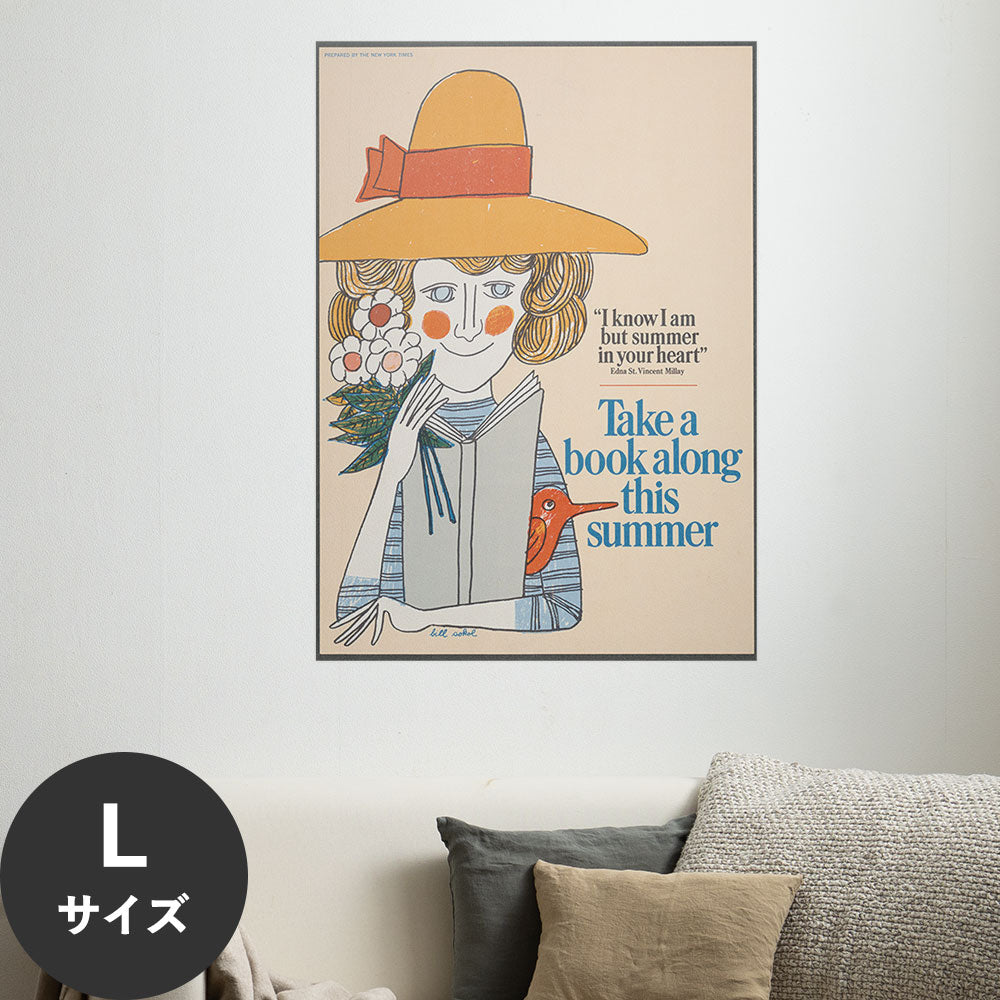 Hattan Art Poster ハッタンアートポスター Take a book along this summer / HP-00327 Lサイズ(64cm×90cm)