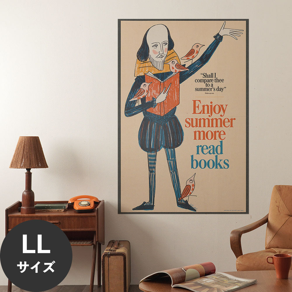 Hattan Art Poster ハッタンアートポスター Enjoy summer more, read books / HP-00329 LLサイズ(90cm×134cm)