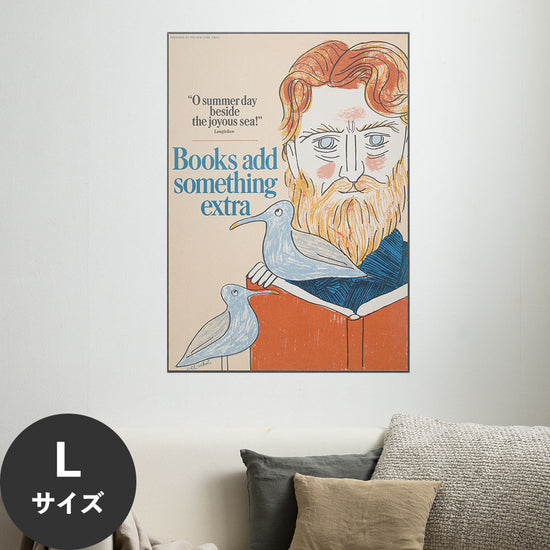 Hattan Art Poster ハッタンアートポスター Books add something extra / HP-00330 Lサイズ(64cm×90cm)