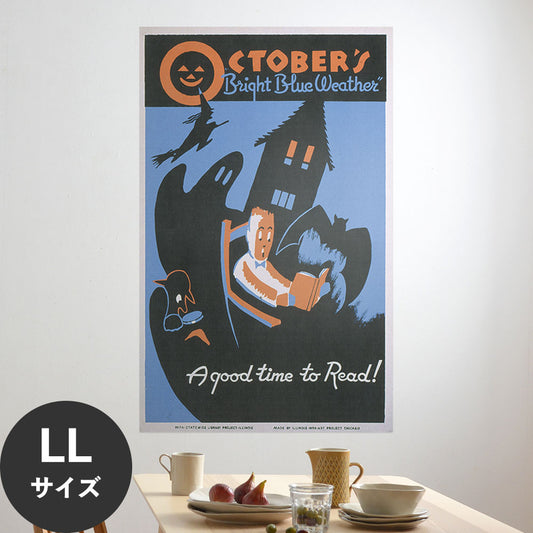 Hattan Art Poster ハッタンアートポスター October's A good time to read!. / HP-00331 LLサイズ(90cm×144cm)