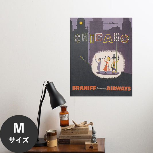 Hattan Art Poster ハッタンアートポスター Chicago - Braniff International Airways / HP-00343 Mサイズ(45cm×57cm)