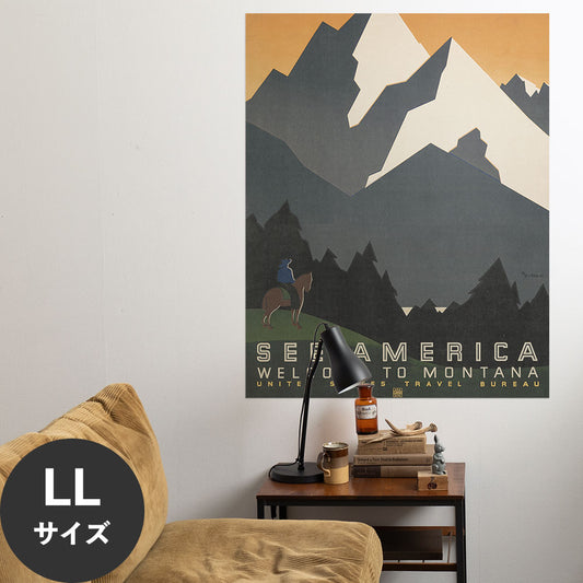 Hattan Art Poster ハッタンアートポスター See America. Welcome to Montana / HP-00352 LLサイズ(90cm×114cm)