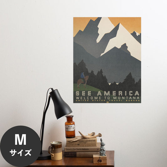 Hattan Art Poster ハッタンアートポスター See America. Welcome to Montana / HP-00352 Mサイズ(45cm×57cm)