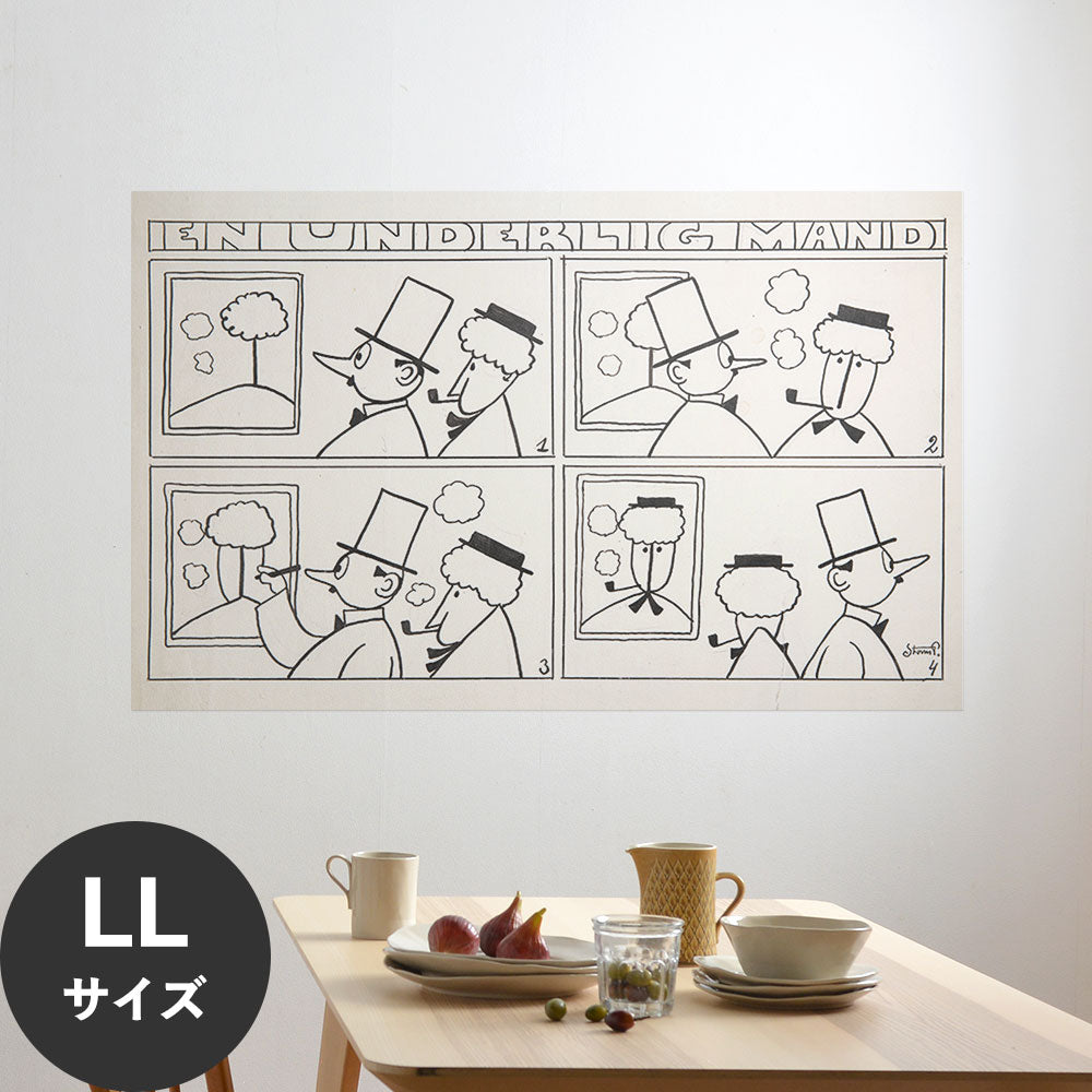 Hattan Art Poster ハッタンアートポスター Et Blad Af Serien ‘en Underlig Mand’ / HP-00450 LLサイズ(144cm×90cm)