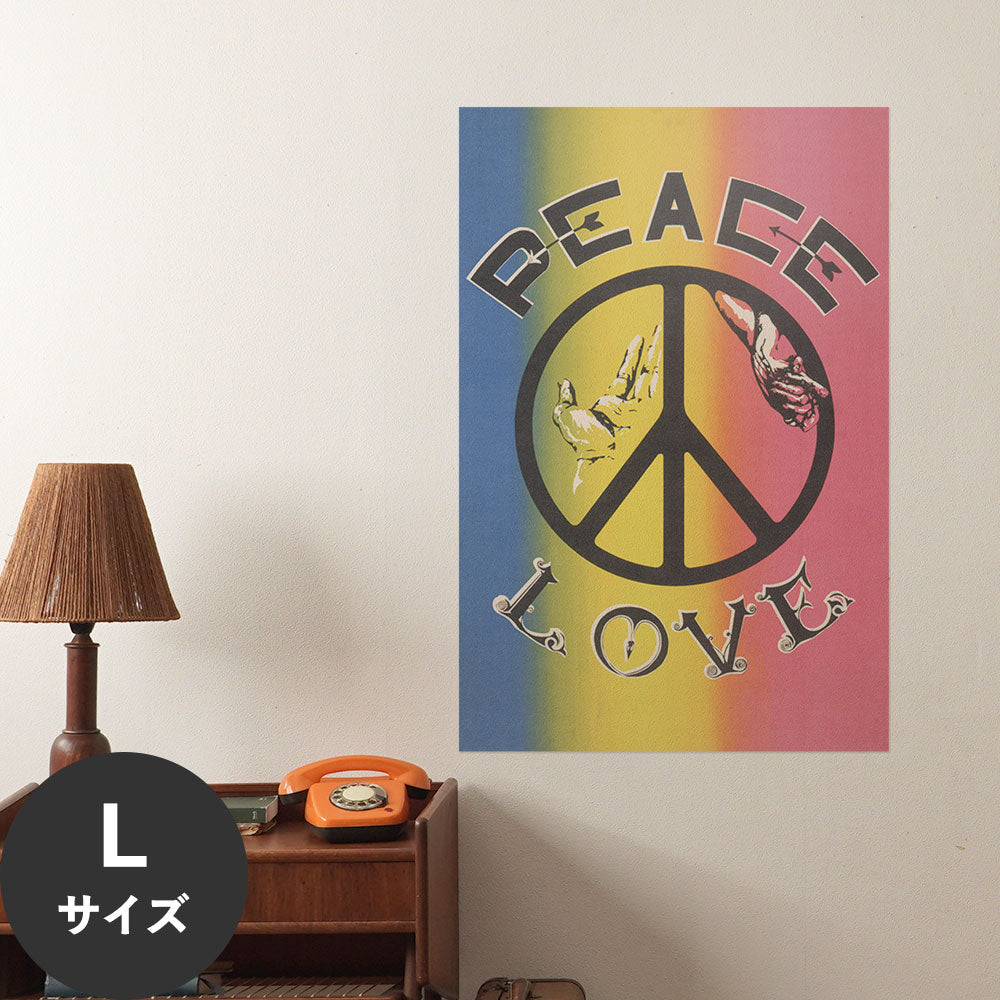 Hattan Art Poster ハッタンアートポスター Peace, love / HP-00482 Lサイズ(60cm×90cm)