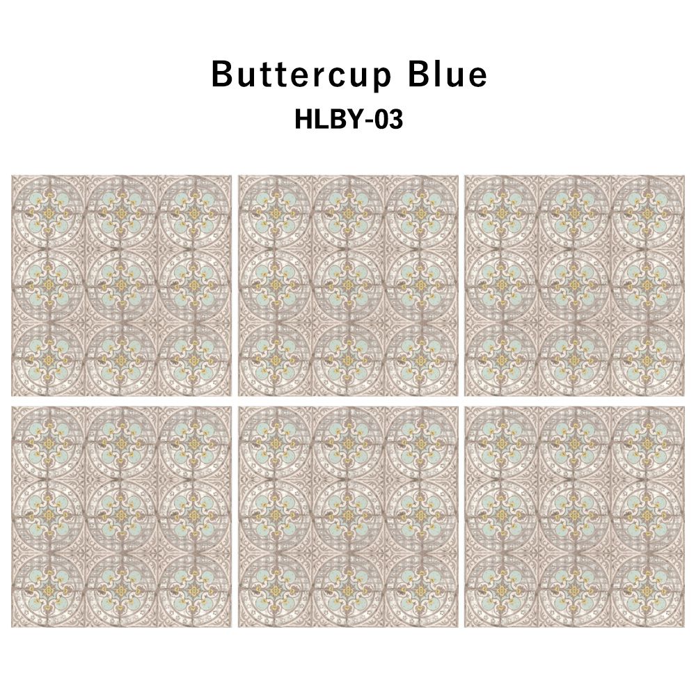 水だけで貼れる壁紙 Hattan Louise Body パターン ルイス・ボディ Buttercup Blue / HLBY-03