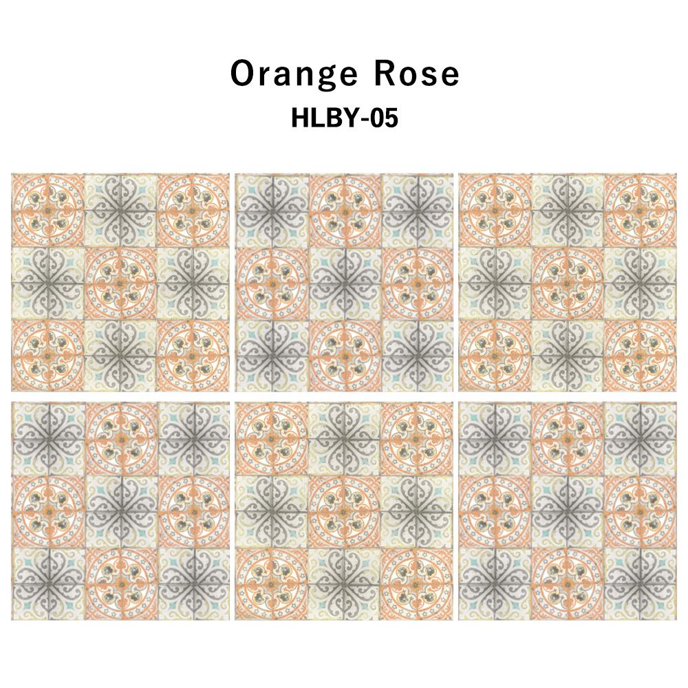 水だけで貼れる壁紙 Hattan Louise Body パターン ルイス・ボディ Orange Rose / HLBY-05