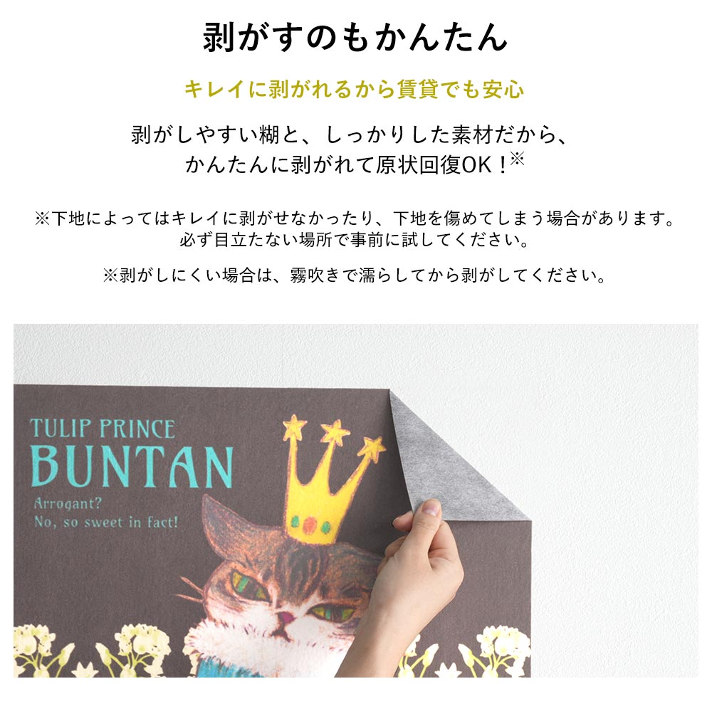 キレイに剝がれるから賃貸でも安心