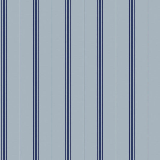 【サンプル】はがせる壁紙 のりなしタイプ アイビーストライプC NKH-ASC01 ブルー