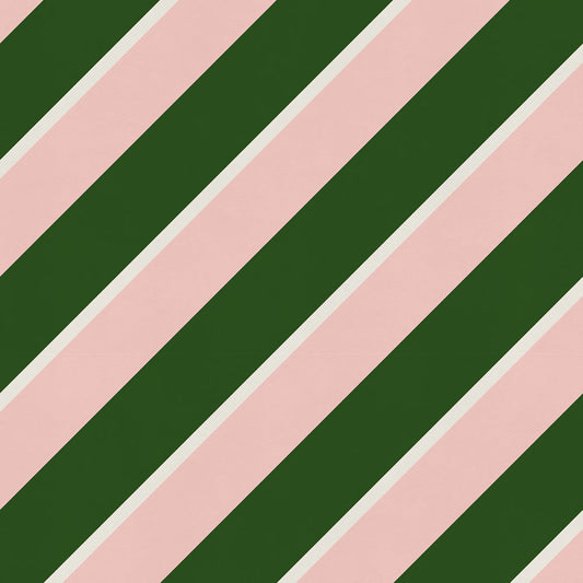 【サンプル】はがせる壁紙 のりなしタイプ アイビーストライプE NKH-ASE01 グリーン×ピンク