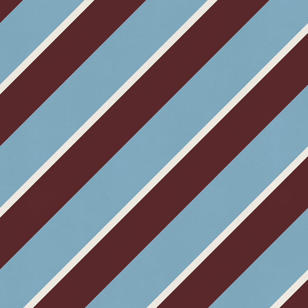 【サンプル】はがせる壁紙 のりなしタイプ アイビーストライプE NKH-ASE02 サックス×ワイン