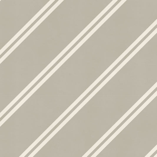 【サンプル】はがせる壁紙 のりなしタイプ アイビーストライプF NKH-ASF02 グレージュ×ホワイト