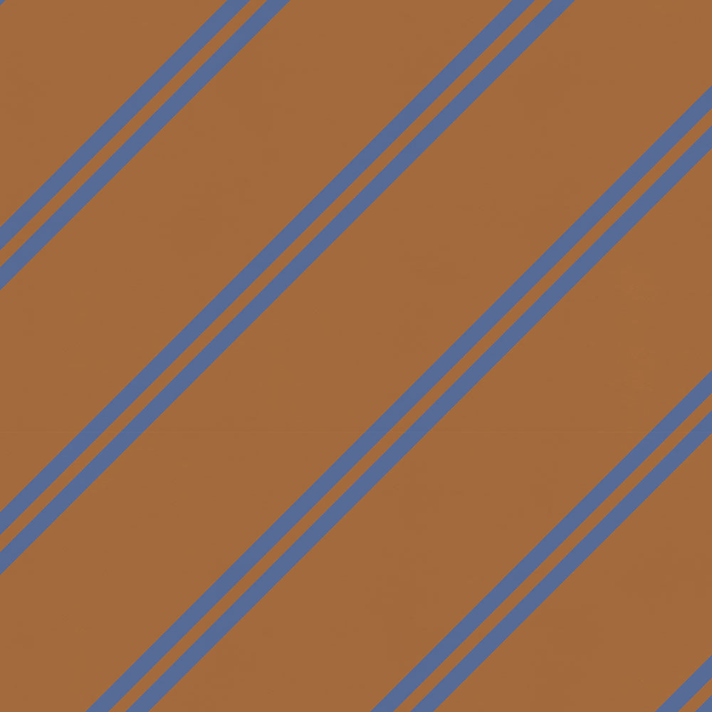 【サンプル】はがせる壁紙 のりなしタイプ アイビーストライプF NKH-ASF03 ブラウン×ブルー