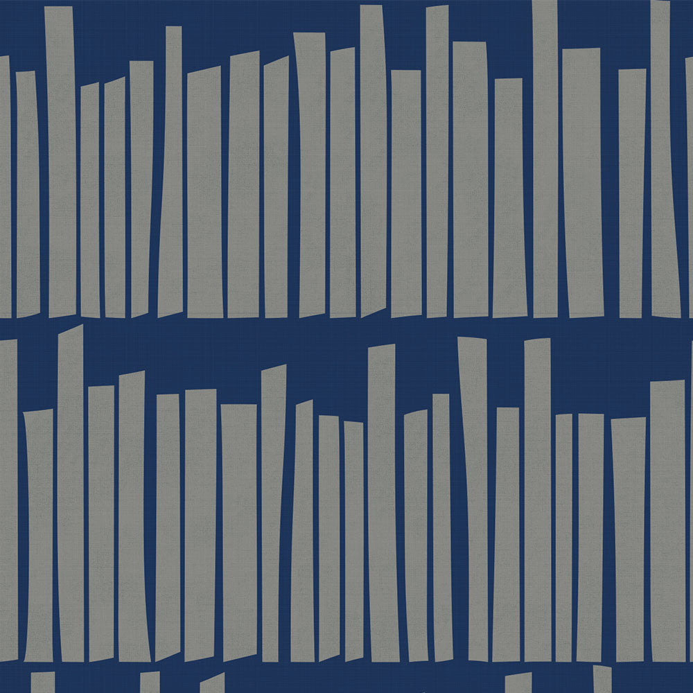 ネイビー Bookshelf 北欧柄