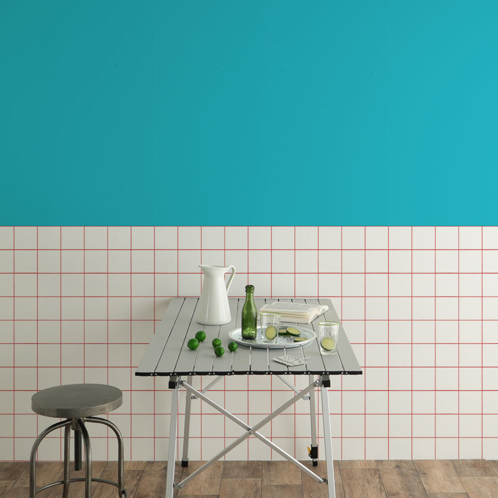 ブルー×レッド目地