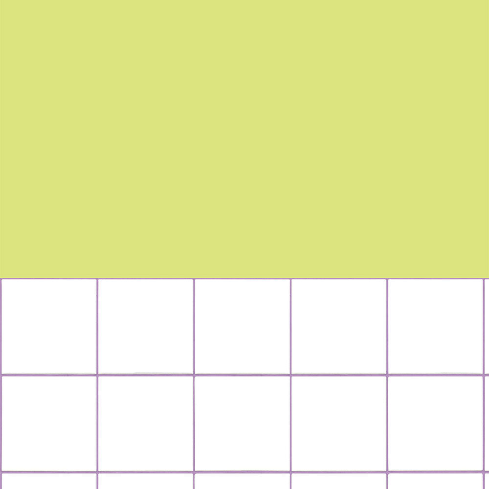 はがせる壁紙 シールタイプ カラフルPOPタイル (49cm×2.5mサイズ) TKH-CP05 ライトグリーン×パープル目地