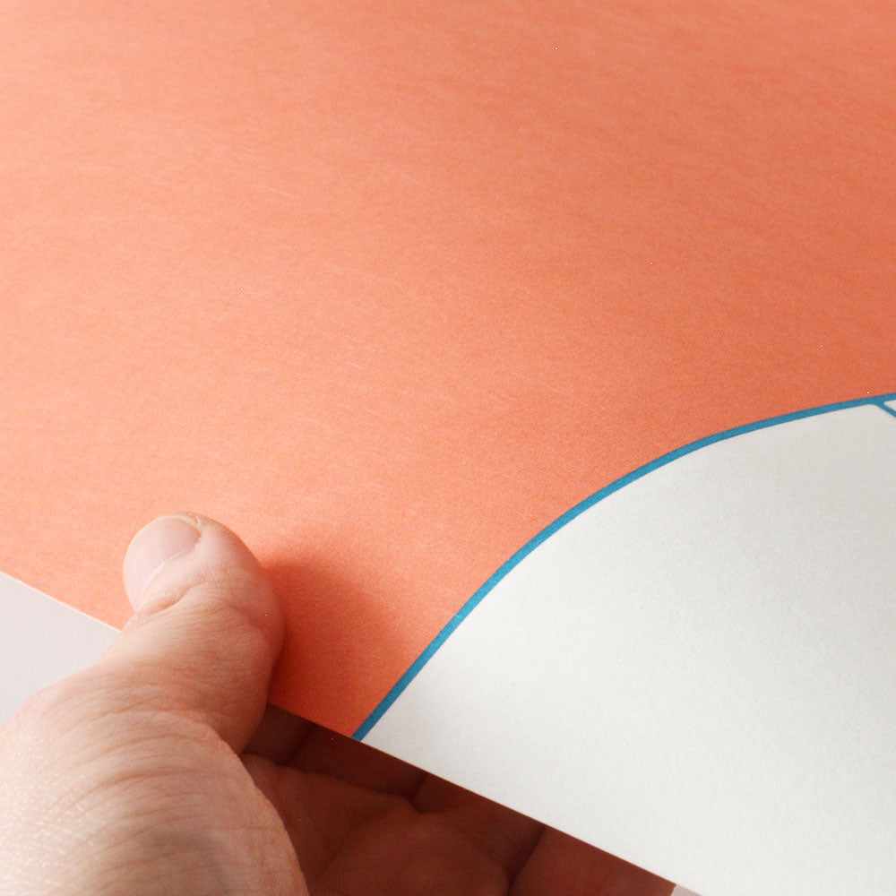 はがせる壁紙 シールタイプ カラフルPOPタイル (49cm×2.5mサイズ) TKH-CP06 オレンジ×ターコイズ目地