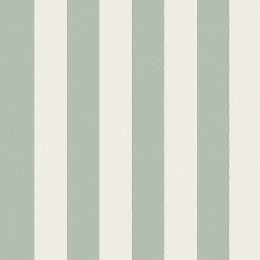 【サンプル】はがせる壁紙 のりなしタイプ キャンディストライプA NKH-CSA02 くすみグリーン