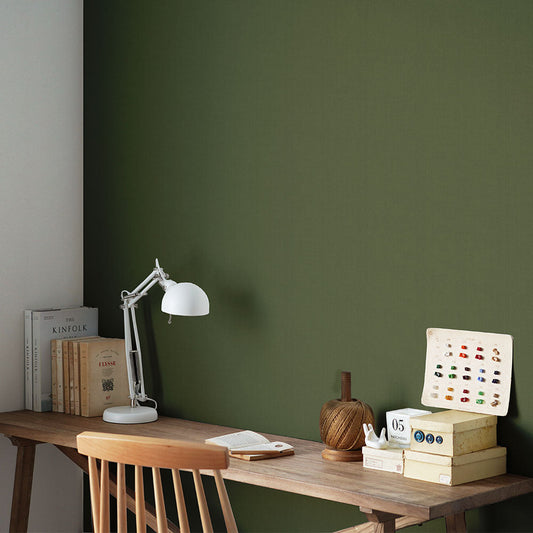 貼りやすいフリース壁紙（のりなし） クラシックトーン (49cm×3mサイズ) NKH-CT05 ダークオリーブ