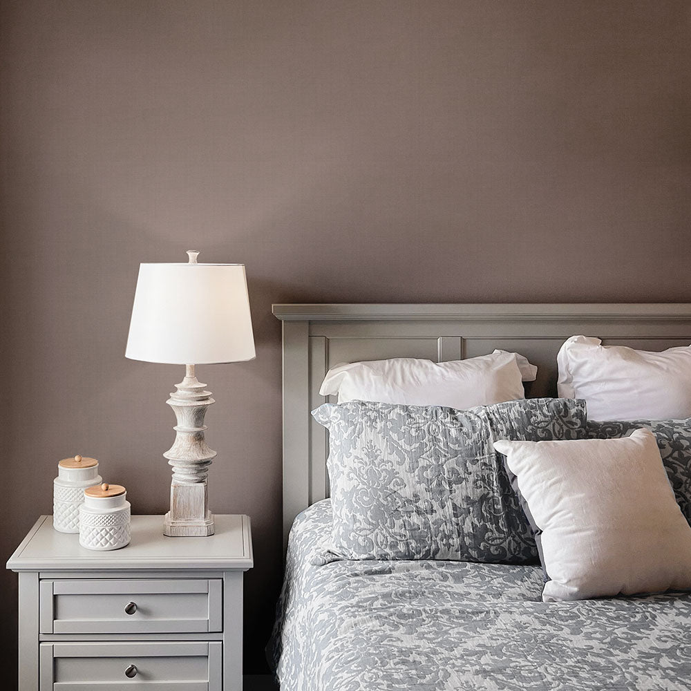 貼りやすいフリース壁紙（のりなし） クラシックトーン (49cm×2.5mサイズ) NKH-CT17 プラムブラウン