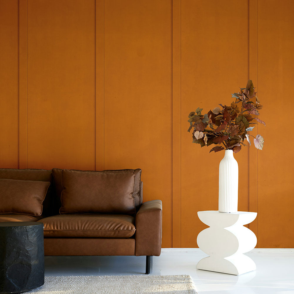 貼りやすいフリース壁紙（のりなし） ディープトーンパネル (49cm×3mサイズ) NKH-DT02 テラコッタ