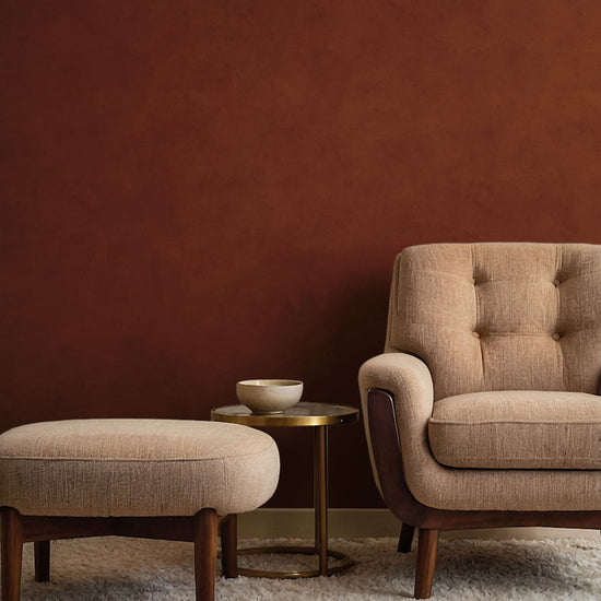 貼りやすいフリース壁紙（のりなし） ディープトーン (49cm×2.5mサイズ) NKH-DT05 チェスナットブラウン