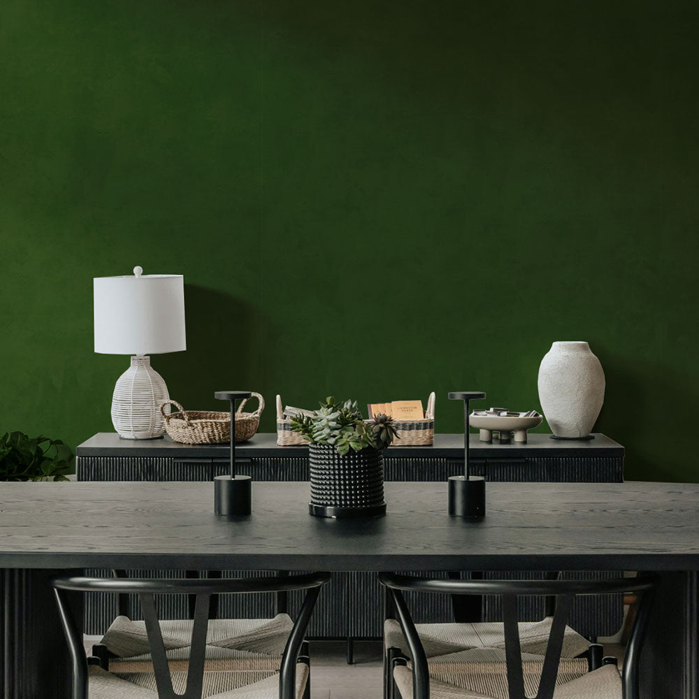 貼りやすいフリース壁紙（のりなし） ディープトーン (49cm×2.5mサイズ) NKH-DT08 フォレストグリーン