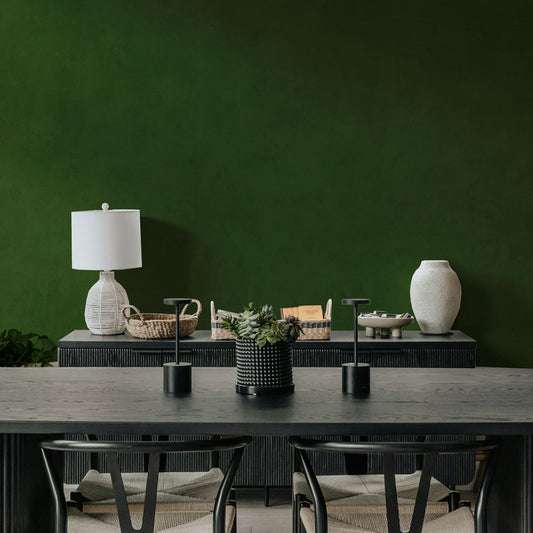 貼りやすいフリース壁紙（のりなし） ディープトーン (49cm×2.5mサイズ) NKH-DT08 フォレストグリーン