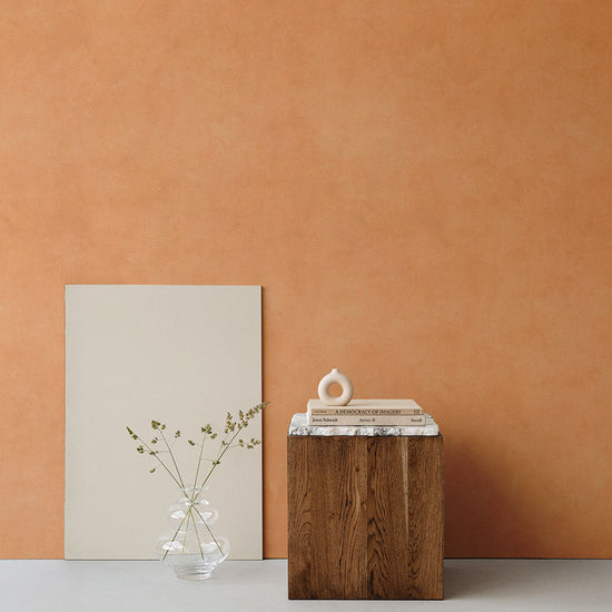 貼りやすいフリース壁紙（のりなし） アーストーン (49cm×2.5mサイズ) NKH-ET03 アプリコット