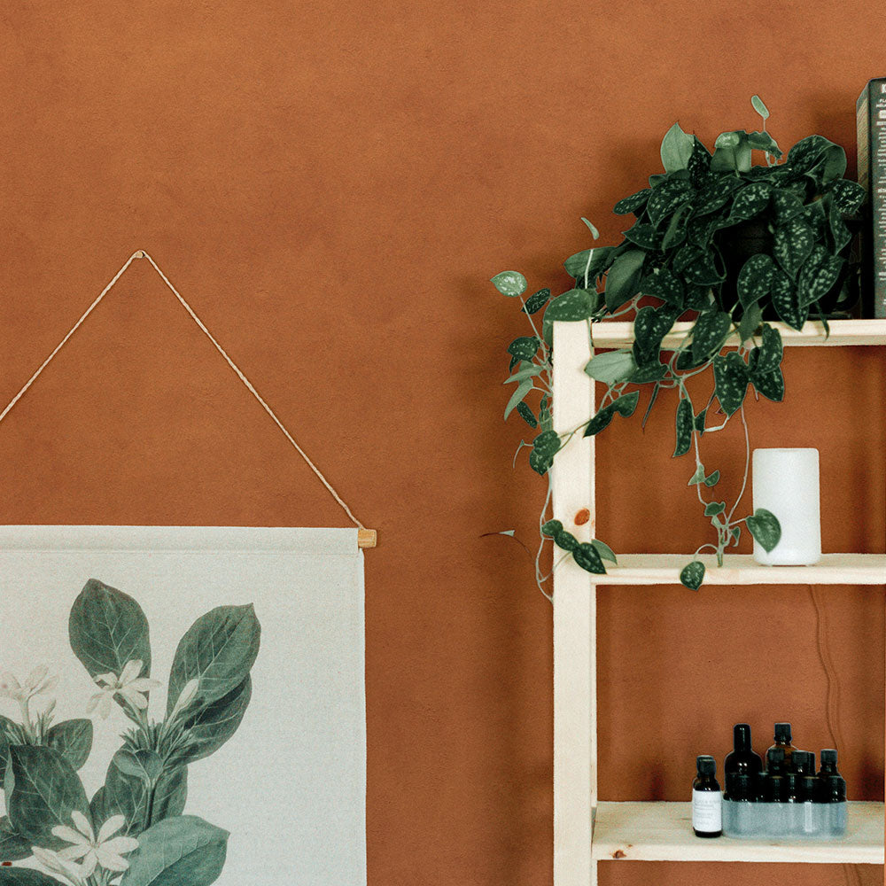 貼りやすいフリース壁紙（のりなし） アーストーン (49cm×2.5mサイズ) NKH-ET04 シェンナ